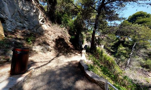 Camino entre rocas
